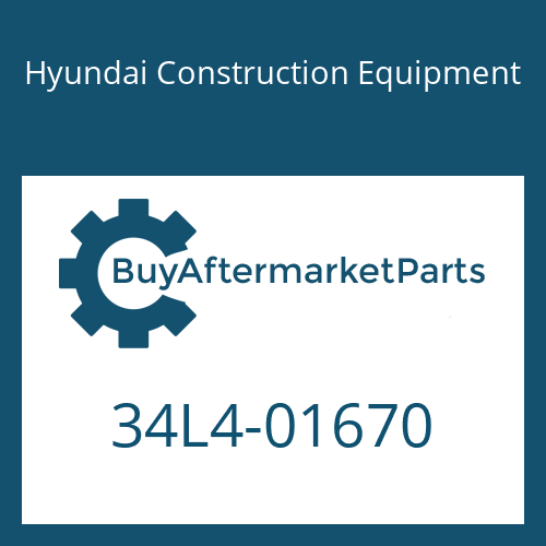 34L4-01670 Hyundai Construction Equipment PUMP ASSY-MAIN