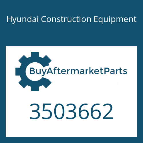 3503662 Hyundai Construction Equipment SLINGER-OIL