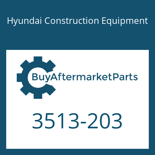 3513-203 Hyundai Construction Equipment VALVE-CHECK