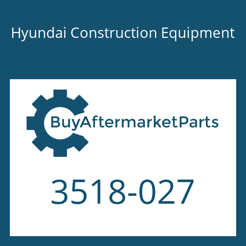 3518-027 Hyundai Construction Equipment ORIFICE