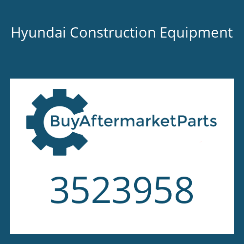 3523958 Hyundai Construction Equipment O-RING