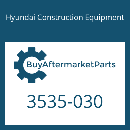 3535-030 Hyundai Construction Equipment PLATE-SEAL