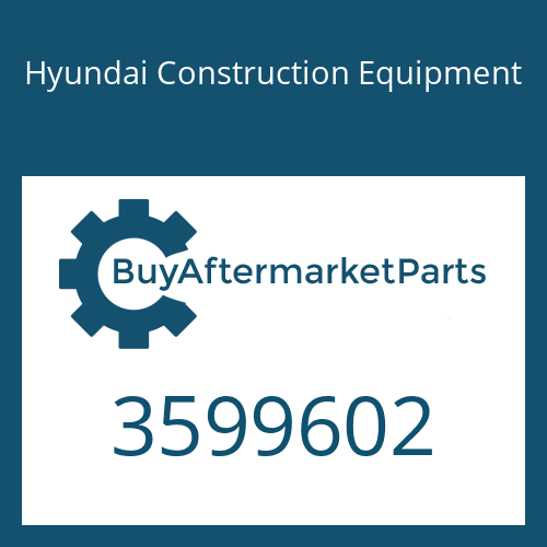 3599602 Hyundai Construction Equipment TURBOCHARGER