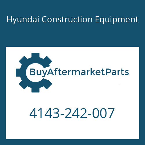 4143-242-007 Hyundai Construction Equipment VALVE ASSY-RELIEF