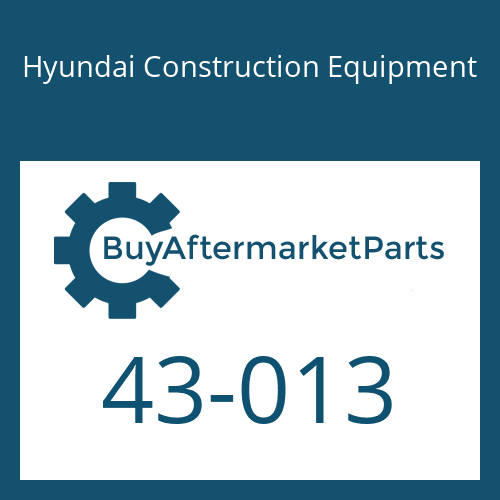 43-013 Hyundai Construction Equipment O-RING