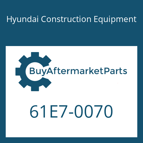 61E7-0070 Hyundai Construction Equipment PLATE-BOOM
