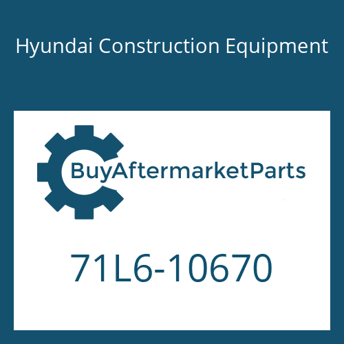 71L6-10670 Hyundai Construction Equipment SPACER