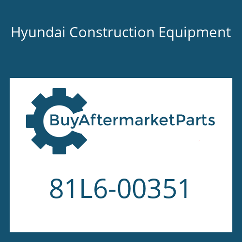 81L6-00351 Hyundai Construction Equipment PIPE ASSY-HYD