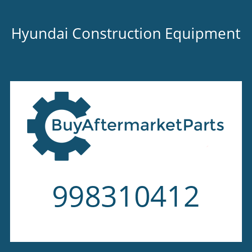 998310412 Hyundai Construction Equipment SCREW