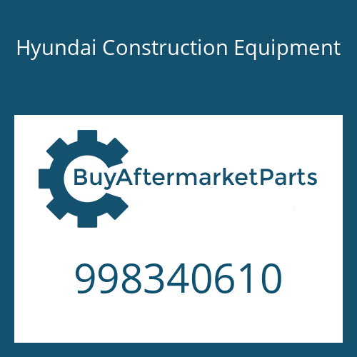 998340610 Hyundai Construction Equipment SCREW