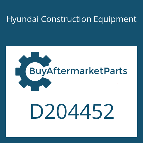 D204452 Hyundai Construction Equipment O-RING