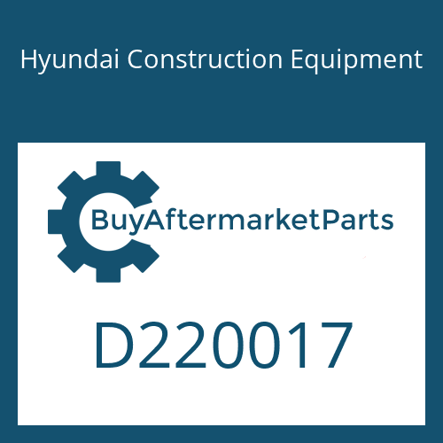 D220017 Hyundai Construction Equipment O-RING