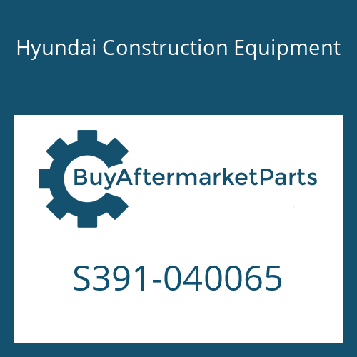 S391-040065 Hyundai Construction Equipment SHIM-ROUND 1.0