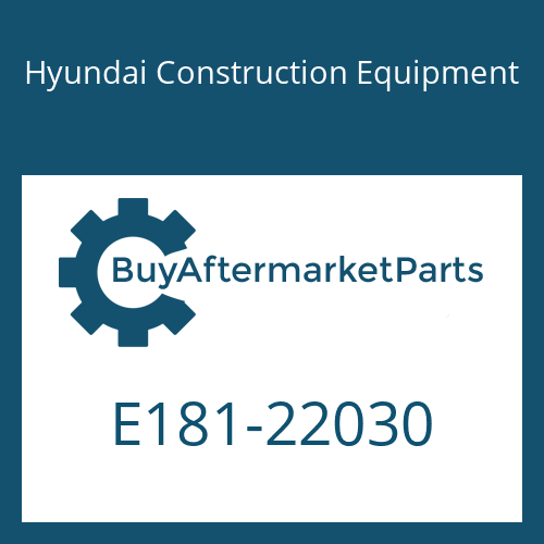 E181-22030 Hyundai Construction Equipment SEAL SET