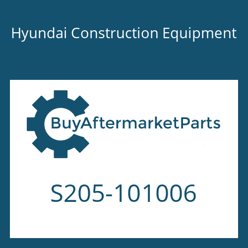 S205-101006 Hyundai Construction Equipment NUT-HEX