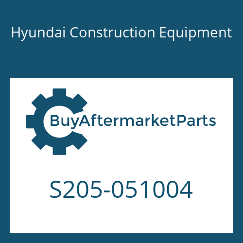 S205-051004 Hyundai Construction Equipment NUT-HEX