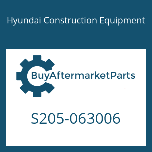 S205-063006 Hyundai Construction Equipment NUT-HEX