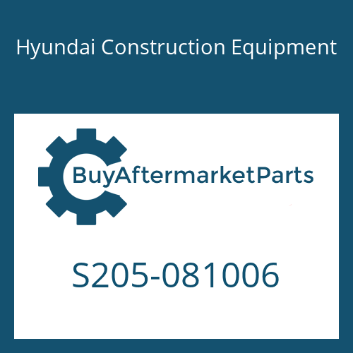 S205-081006 Hyundai Construction Equipment NUT-HEX