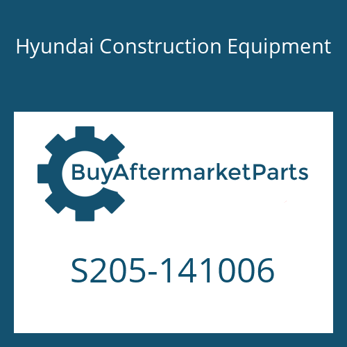 S205-141006 Hyundai Construction Equipment NUT-HEX