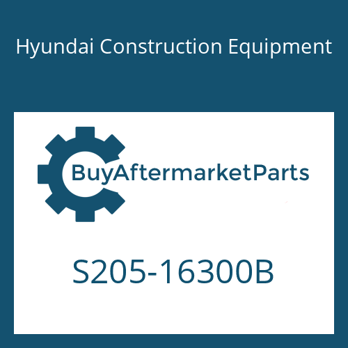 S205-16300B Hyundai Construction Equipment NUT-HEX