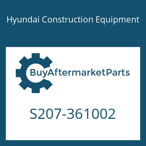 S207-361002 Hyundai Construction Equipment NUT-HEX