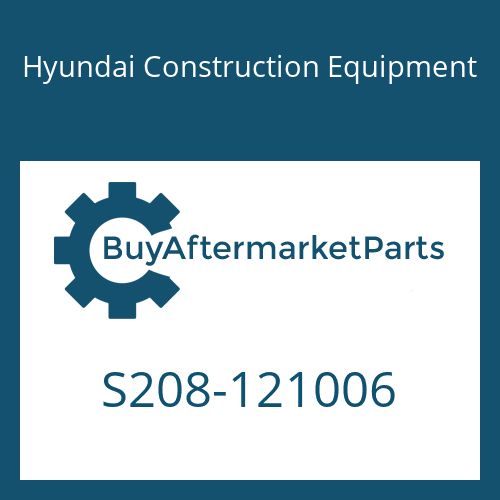 S208-121006 Hyundai Construction Equipment NUT-HEX