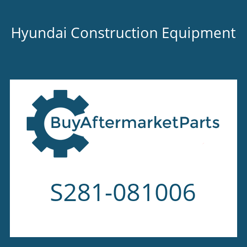 S281-081006 Hyundai Construction Equipment NUT-FLANGE