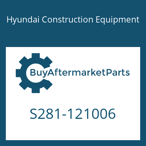 S281-121006 Hyundai Construction Equipment NUT-FLANGE