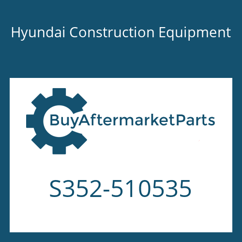 S352-510535 Hyundai Construction Equipment PLATE-TAPPED,1 HOLE