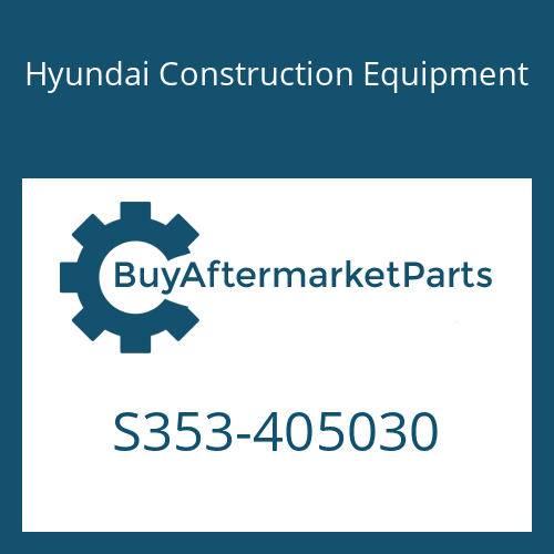 S353-405030 Hyundai Construction Equipment PLATE-TAPPED,1 HOLE