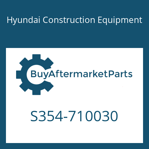 S354-710030 Hyundai Construction Equipment PLATE-TAPPED,1 HOLE