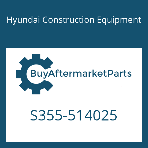 S355-514025 Hyundai Construction Equipment PLATE-TAPPED,1 HOLE