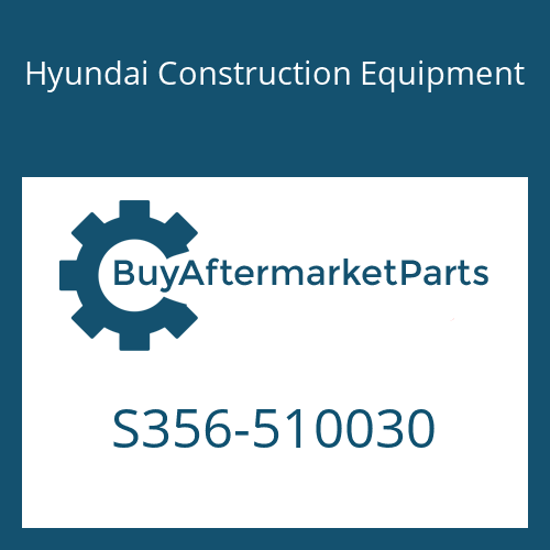 S356-510030 Hyundai Construction Equipment PLATE-TAPPED,1 HOLE