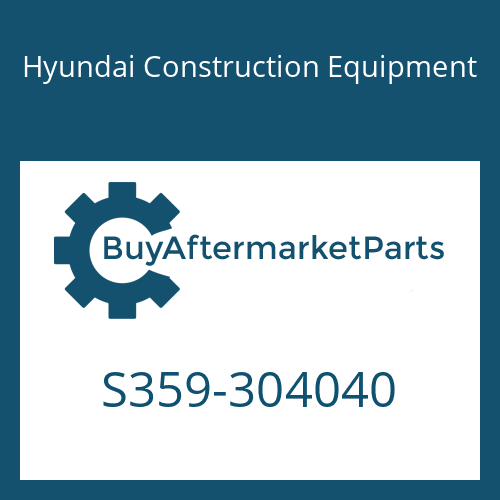 S359-304040 Hyundai Construction Equipment PLATE-TAPPED,1 HOLE