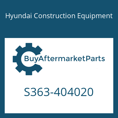 S363-404020 Hyundai Construction Equipment TAP PLATE