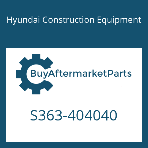 S363-404040 Hyundai Construction Equipment PLATE-TAPPED 2 HOLE
