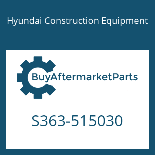 S363-515030 Hyundai Construction Equipment PLATE-TAPPED,2 HOLE