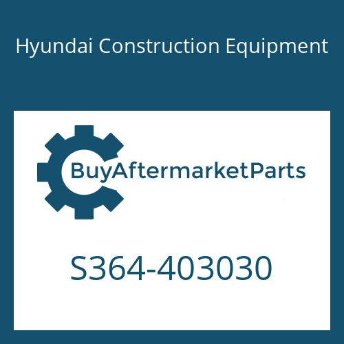 S364-403030 Hyundai Construction Equipment PLATE