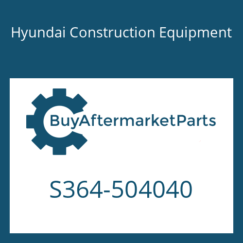 S364-504040 Hyundai Construction Equipment PLATE-TAPPED 2 HOLE