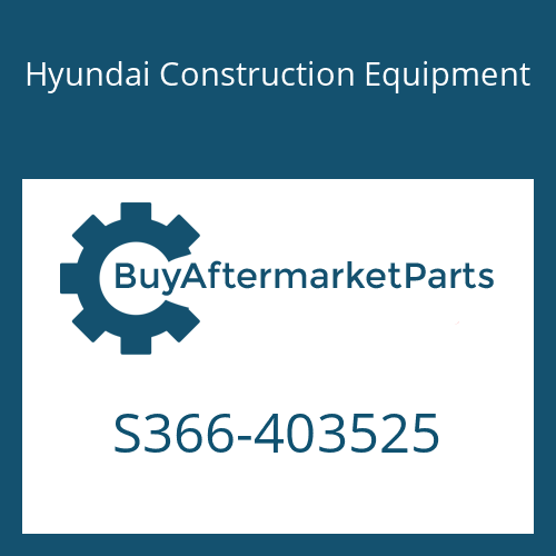 S366-403525 Hyundai Construction Equipment PLATE-TAPPED,2 HOLE