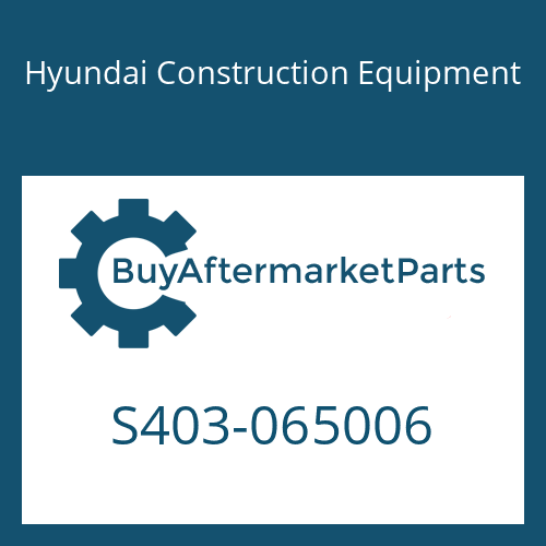 S403-065006 Hyundai Construction Equipment WASHER-PLAIN