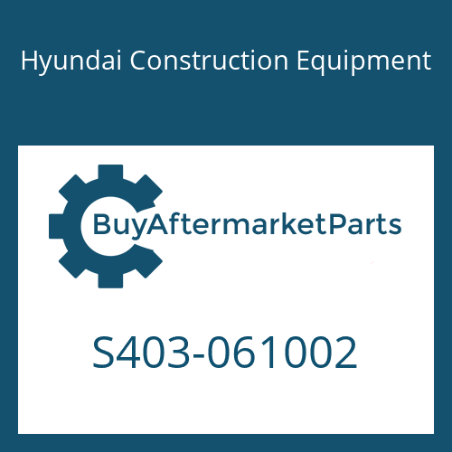 S403-061002 Hyundai Construction Equipment WASHER-PLAIN