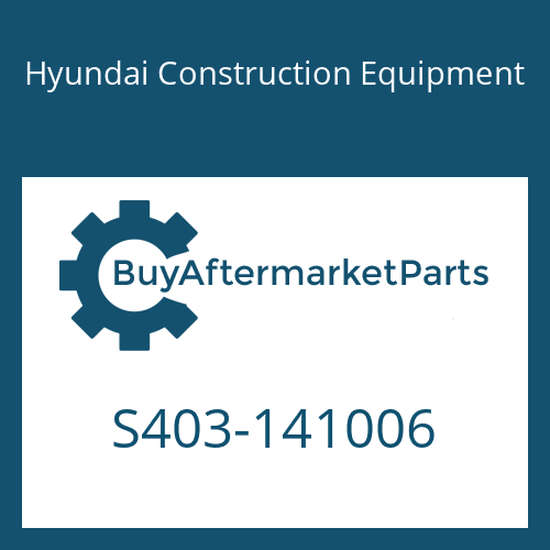 S403-141006 Hyundai Construction Equipment WASHER-PLAIN