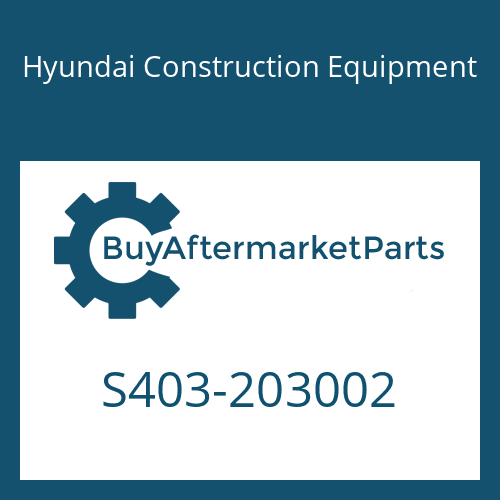 S403-203002 Hyundai Construction Equipment WASHER-PLAIN