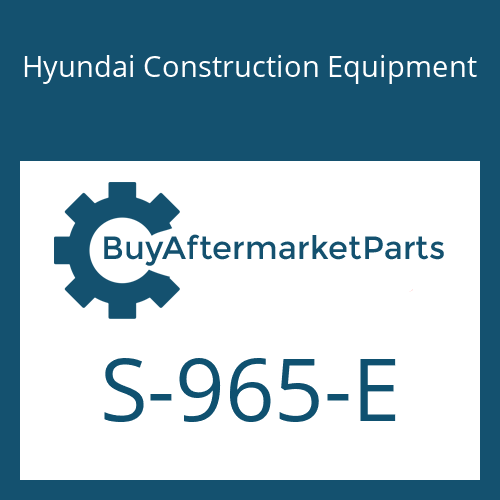 S-965-E Hyundai Construction Equipment PLUG-PIPE