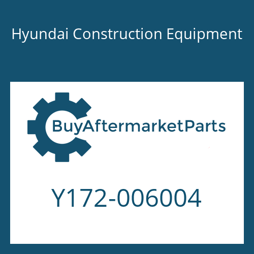 Y172-006004 Hyundai Construction Equipment O-RING