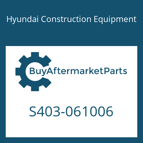 S403-061006 Hyundai Construction Equipment WASHER-PLAIN