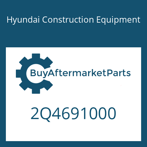 2Q4691000 Hyundai Construction Equipment O-RING