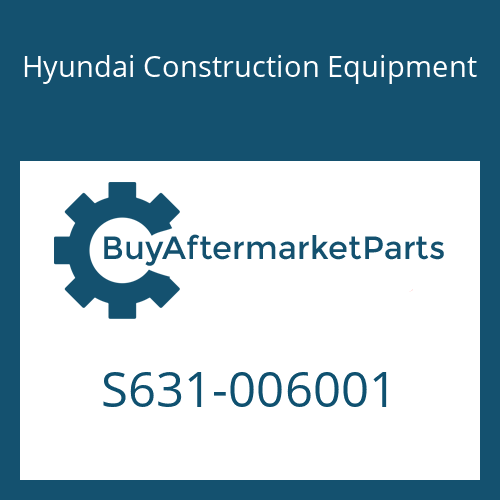 S631-006001 Hyundai Construction Equipment O-RING