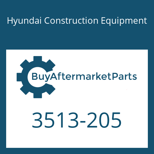 3513-205 Hyundai Construction Equipment Check